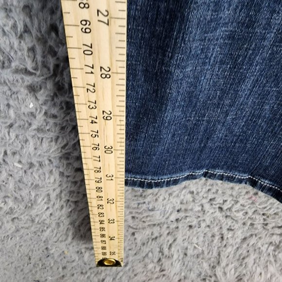 Wrangler Jeans Womens 8 Dark Wash Stretch Mid Rise Shaping Bootcut - Picture 8 of 14